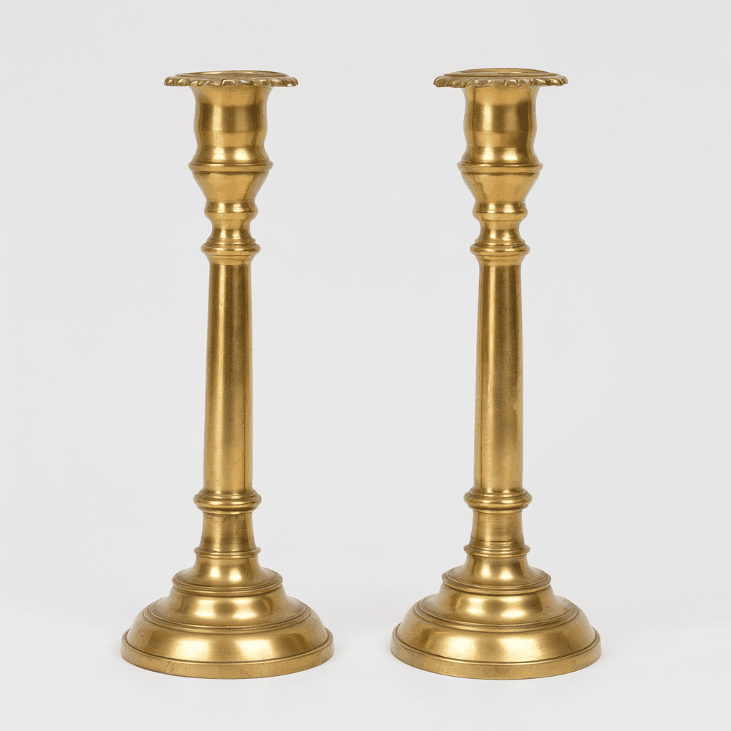 Brass Candlestick Pair