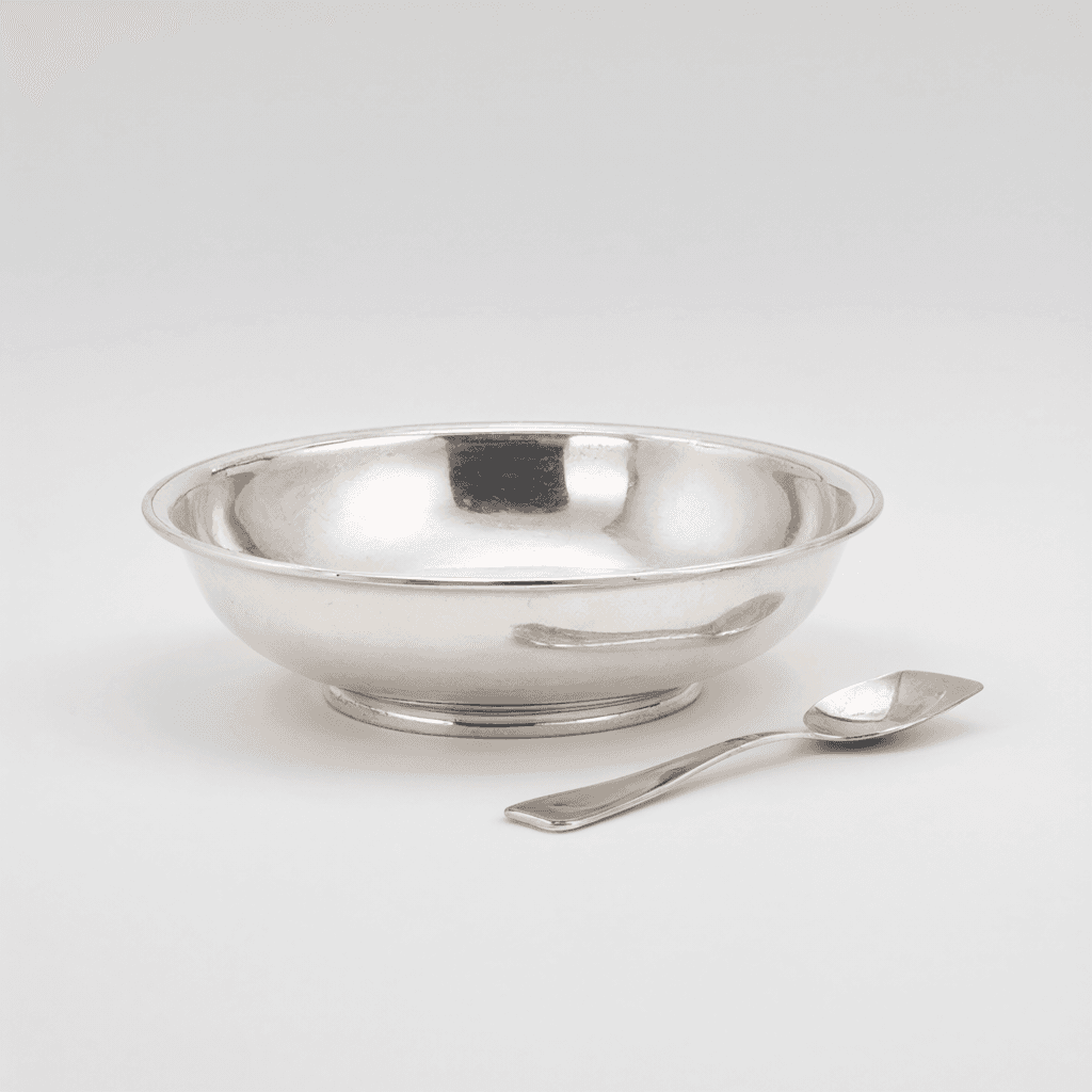 Sterling Sugar Bowl & Spoon