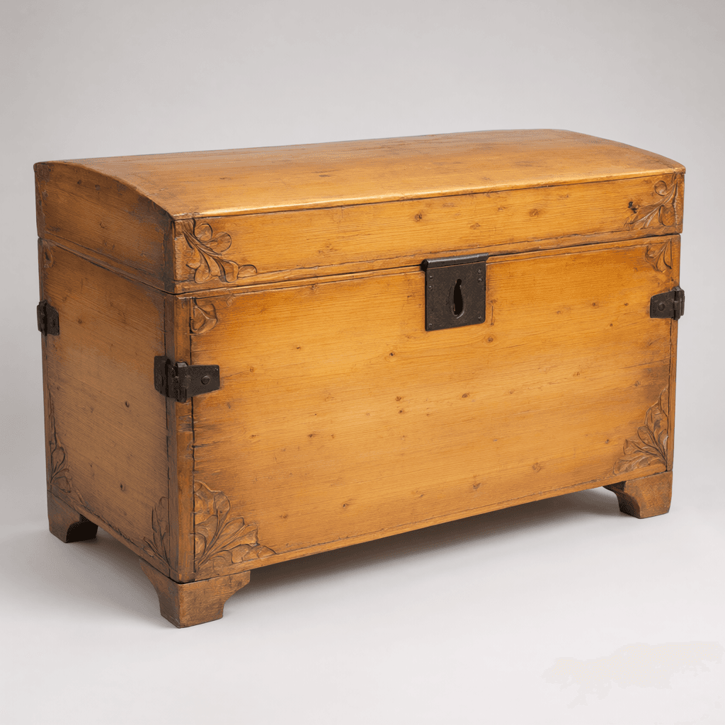 Carved Pine Chest
