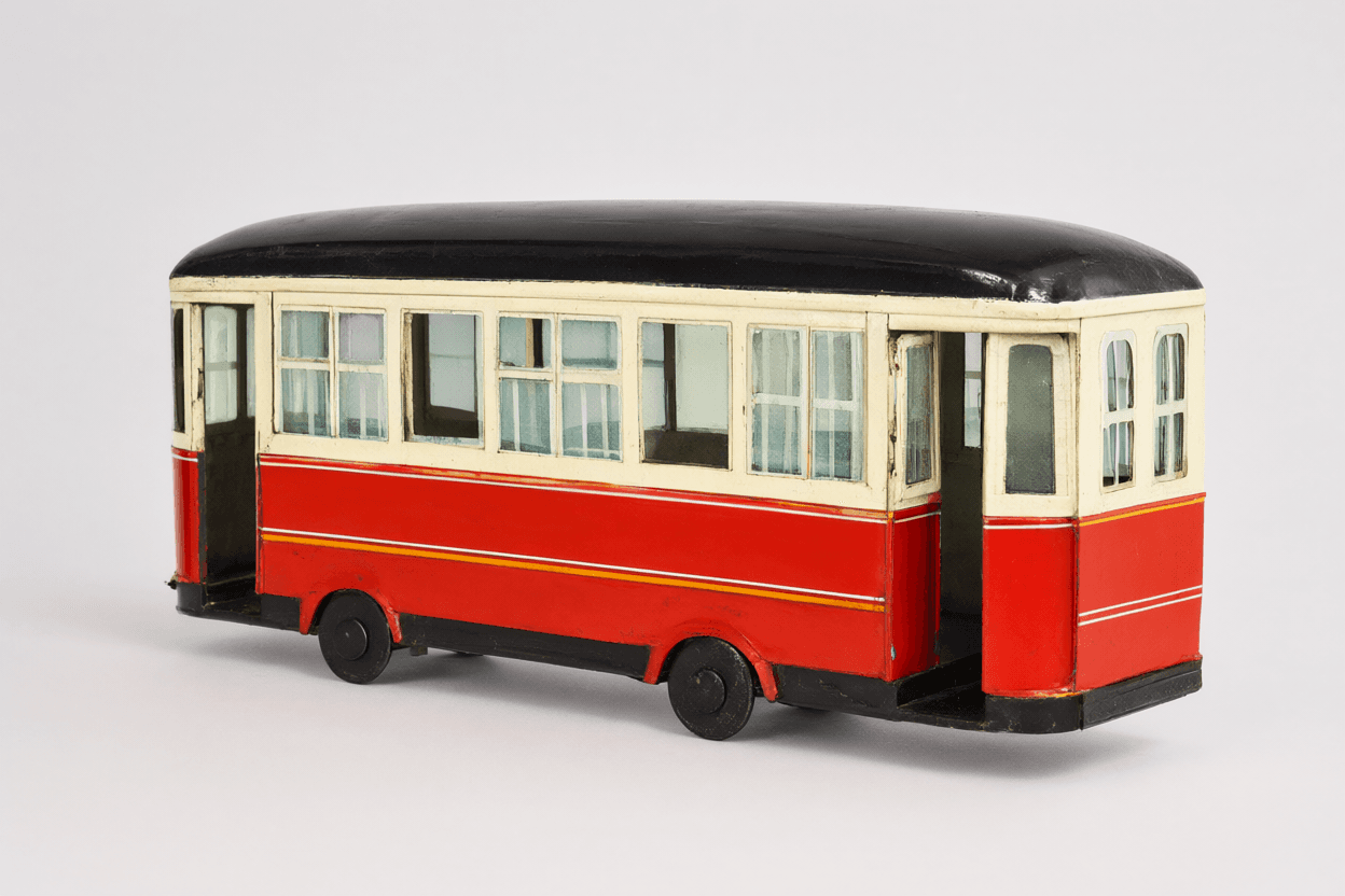 Enamelled Toy Tram