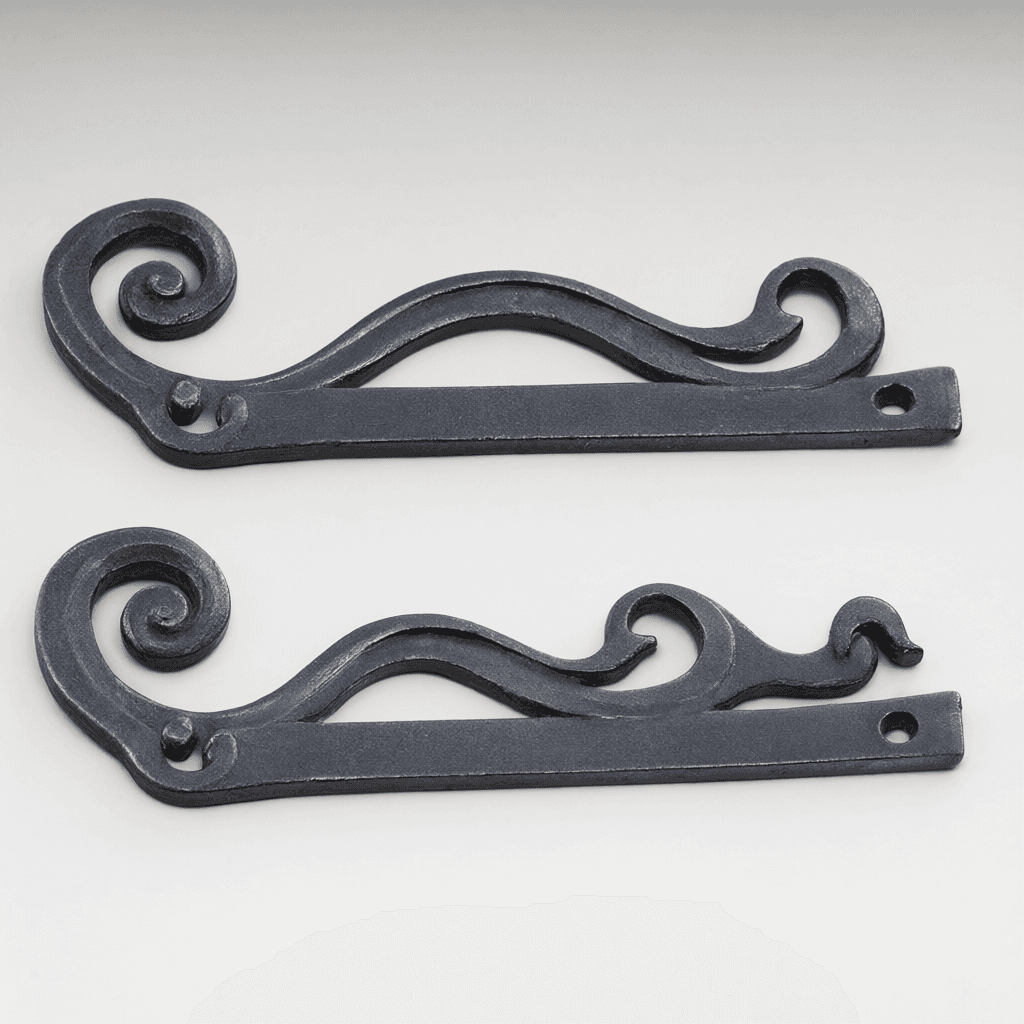 Wrought-Iron Hinge Pair